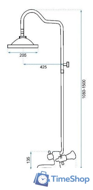 Душевая система  Rea Retro REA-P2366 (черный) - Изображение №13 — Интернет-магазин Time-Shop