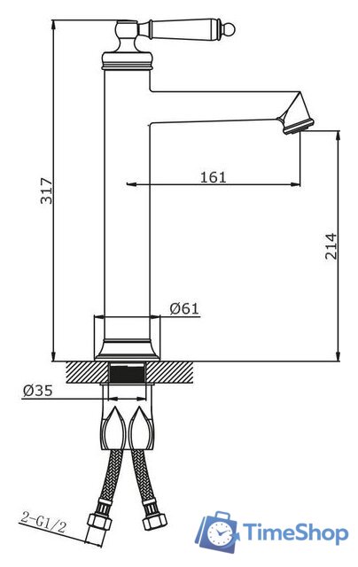 Смеситель Vieir V173512-S - Изображение №2 — Интернет-магазин Time-Shop