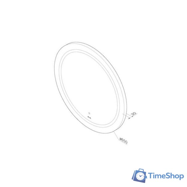 AM.PM Круглое зеркало с контурной LED-подсветкой M85AMOX0651WG - Изображение №3 — Интернет-магазин Time-Shop