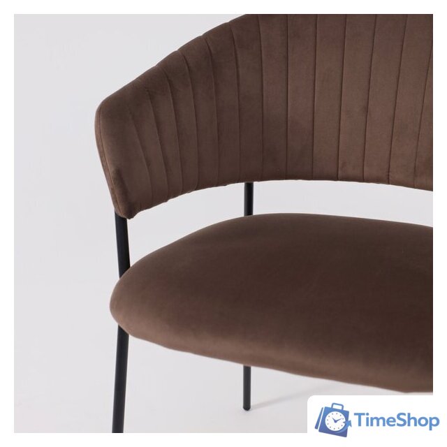 Стул с подлокотниками Алвест AV 433 (шоколадный бархат Confetti chocolate/черный) - Изображение №13 — Интернет-магазин Time-Shop
