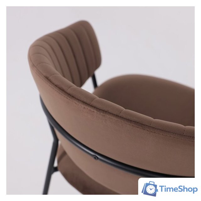 Стул с подлокотниками Алвест AV 433 (шоколадный бархат Confetti chocolate/черный) - Изображение №14 — Интернет-магазин Time-Shop