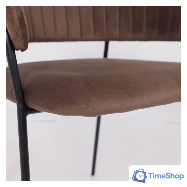 Стул с подлокотниками Алвест AV 433 (шоколадный бархат Confetti chocolate/черный) - Изображение №11 — Интернет-магазин Time-Shop