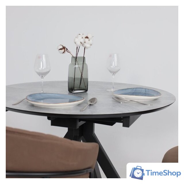 Стул с подлокотниками Алвест AV 433 (шоколадный бархат Confetti chocolate/черный) - Изображение №5 — Интернет-магазин Time-Shop