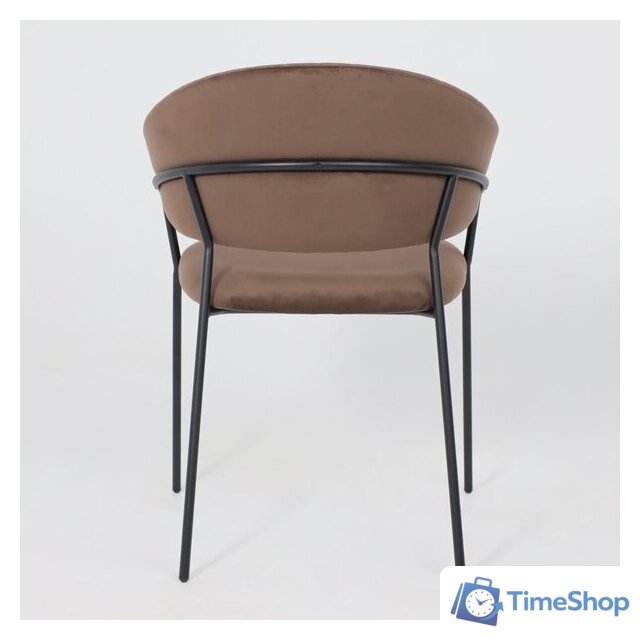 Стул с подлокотниками Алвест AV 433 (шоколадный бархат Confetti chocolate/черный) - Изображение №9 — Интернет-магазин Time-Shop