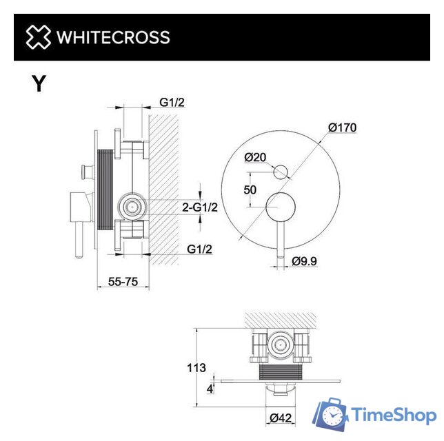 Смеситель Whitecross Y1235CPB (брашированная медь) - Изображение №3 — Интернет-магазин Time-Shop