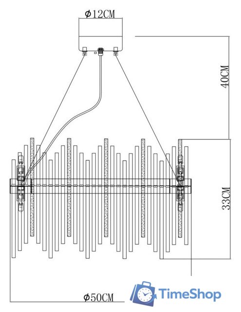 Подвесная люстра Arte Lamp Acapulco A1007SP-10GO - Изображение №6 — Интернет-магазин Time-Shop