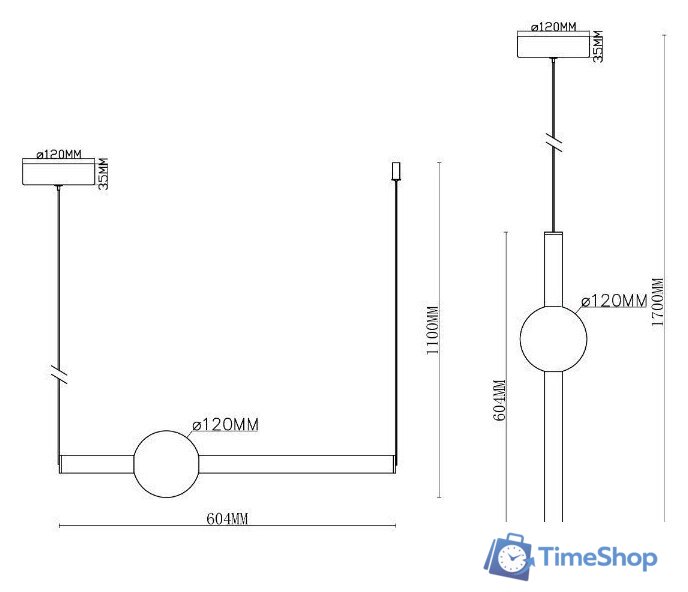 Подвесная люстра Moderli Eclipse V10697-PL - Изображение №5 — Интернет-магазин Time-Shop