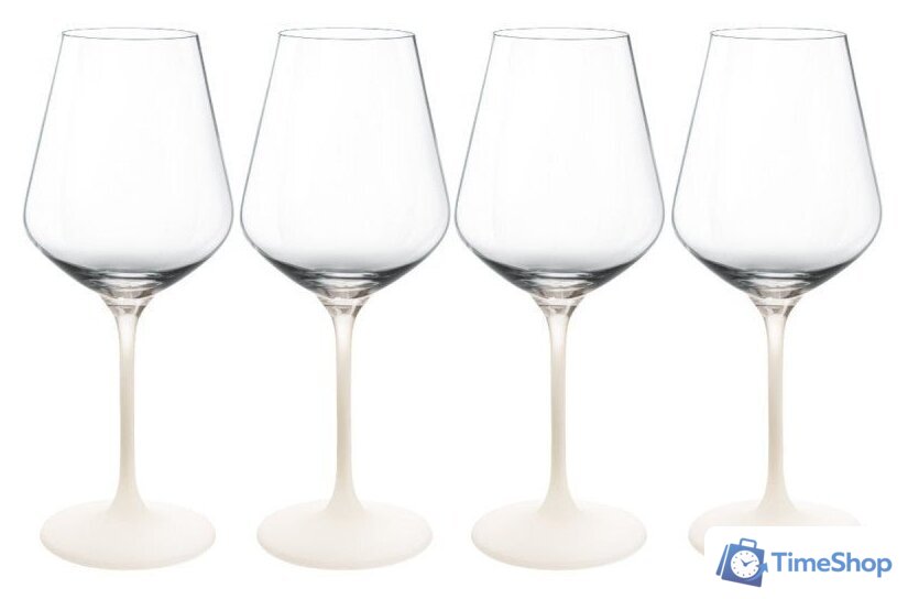 Набор бокалов для вина Villeroy & Boch Manufacture Rock Blanc 11-3799-8110 (4шт) - Изображение №1 — Интернет-магазин Time-Shop