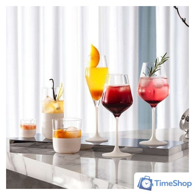 Набор бокалов для вина Villeroy & Boch Manufacture Rock Blanc 11-3799-8110 (4шт) - Изображение №5 — Интернет-магазин Time-Shop