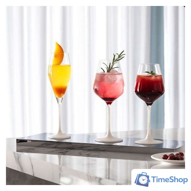 Набор бокалов для вина Villeroy & Boch Manufacture Rock Blanc 11-3799-8110 (4шт) - Изображение №4 — Интернет-магазин Time-Shop