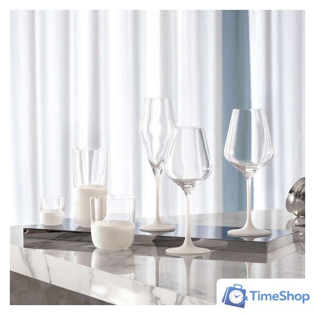 Набор бокалов для вина Villeroy & Boch Manufacture Rock Blanc 11-3799-8110 (4шт) - Изображение №6 — Интернет-магазин Time-Shop