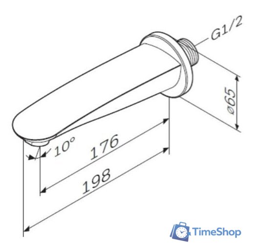 Излив AM.PM Like F8070000 - Изображение №2 — Интернет-магазин Time-Shop