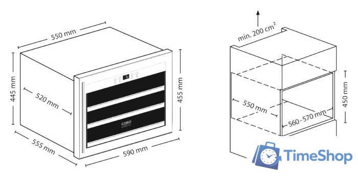 Винный шкаф CASO WineSafe 18 EB - Изображение №2 — Интернет-магазин Time-Shop