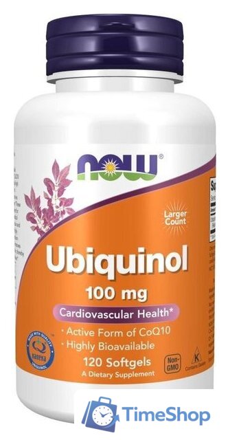 БАД Now Foods Ubiquinol 100 мг (60 капсул) - Изображение №4 — Интернет-магазин Time-Shop