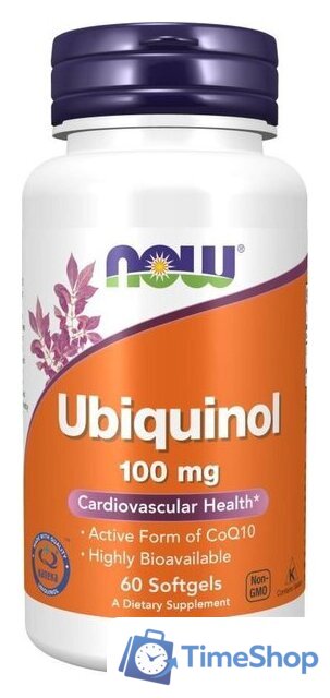 БАД Now Foods Ubiquinol 100 мг (60 капсул) - Изображение №1 — Интернет-магазин Time-Shop