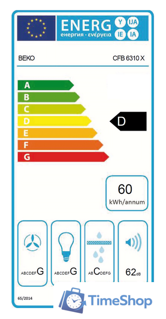 Кухонная вытяжка BEKO CFB 6310 W - Изображение №2 — Интернет-магазин Time-Shop