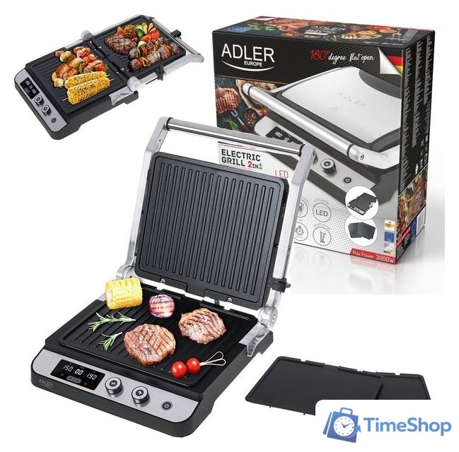 Электрогриль Adler AD 3059 - Изображение №14 — Интернет-магазин Time-Shop