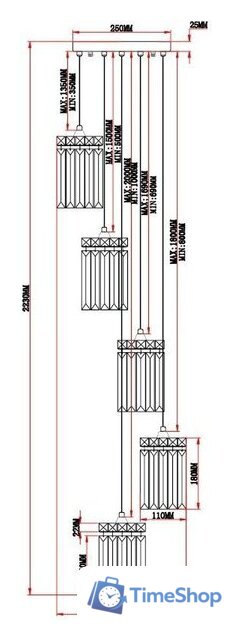 Подвесная люстра Moderli Levi V10761-5P - Изображение №2 — Интернет-магазин Time-Shop