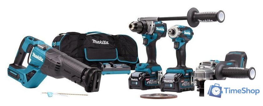  Makita DK0126G401 (шуруповерт, винтоверт, болгарка, сабельная пила, 2 АКБ, сумка) - Изображение №1 — Интернет-магазин Time-Shop