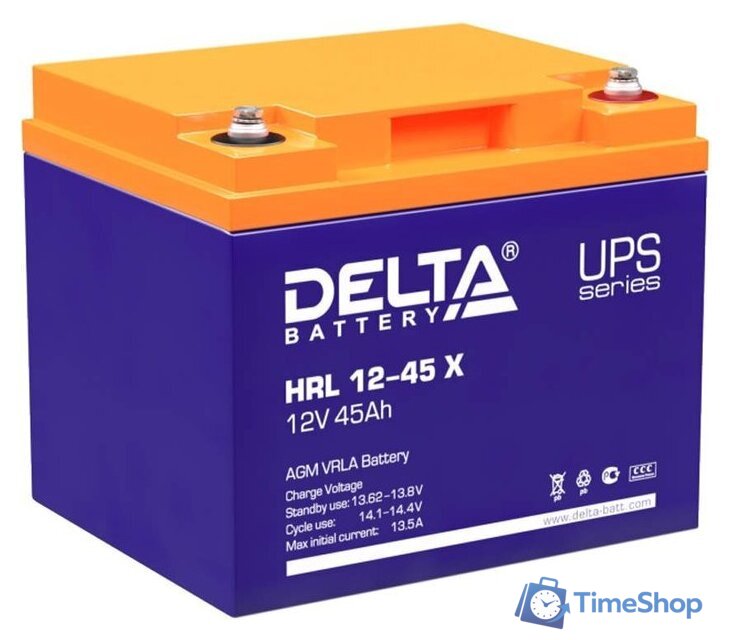 Аккумулятор для ИБП Delta HRL 12-45 X (12В/45 А·ч) - Изображение №1 — Интернет-магазин Time-Shop