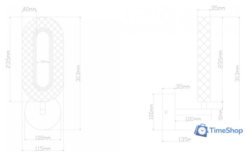 Бра Arte Lamp Ovale A2489AP-1GO - Изображение №6 — Интернет-магазин Time-Shop