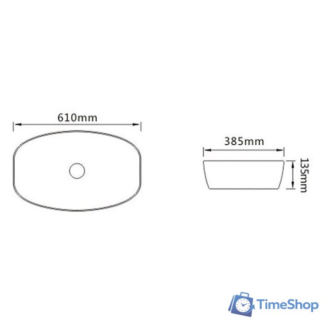 Умывальник SantiLine SL-1096 - Изображение №2 — Интернет-магазин Time-Shop