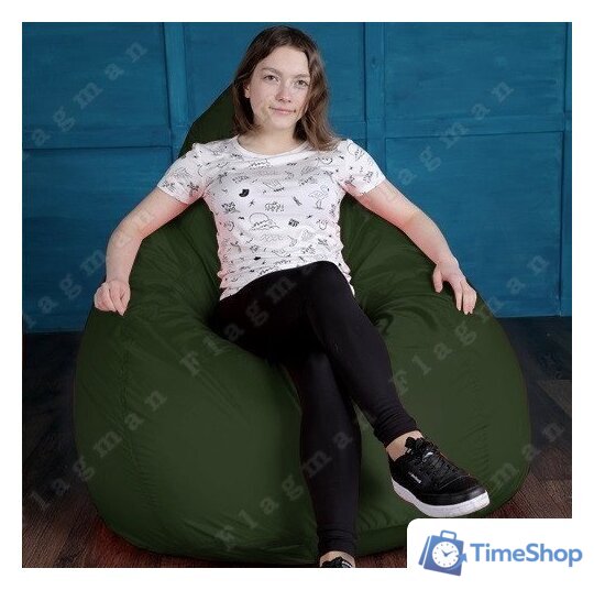 Кресло-мешок Flagman Груша Мега Г3.2-04 (темно-оливковый) - Изображение №11 — Интернет-магазин Time-Shop