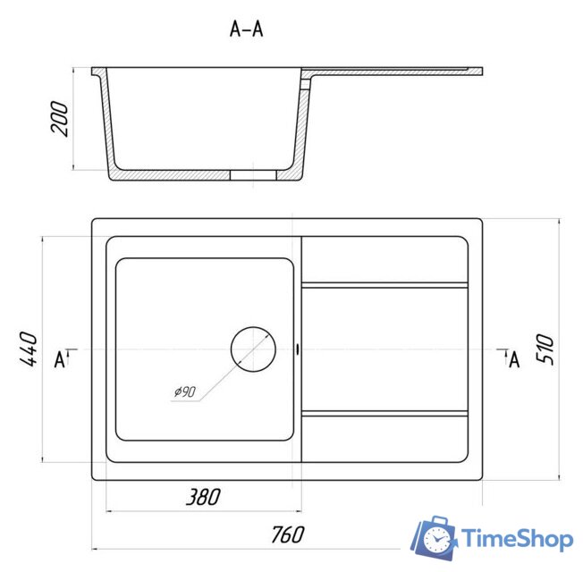 Кухонная мойка Gerhans B27 (белый) - Изображение №2 — Интернет-магазин Time-Shop