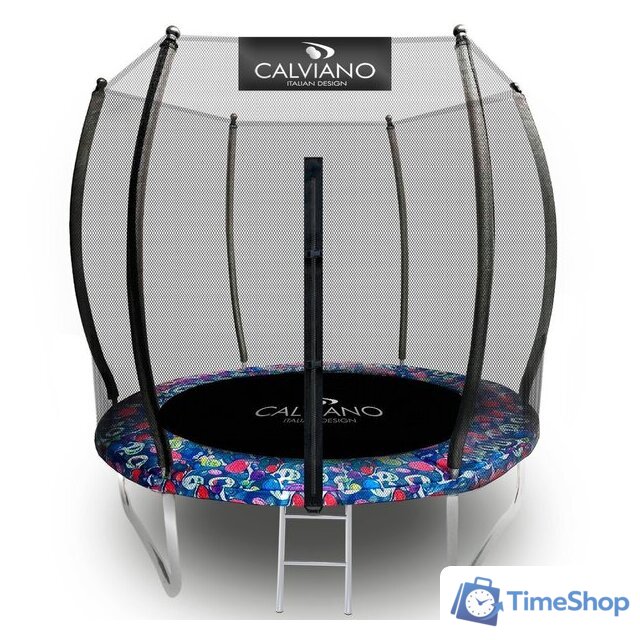 Батут Calviano Outside Master Smile 252 см - 8ft (внешняя сетка, с лестницей) - Изображение №1 — Интернет-магазин Time-Shop