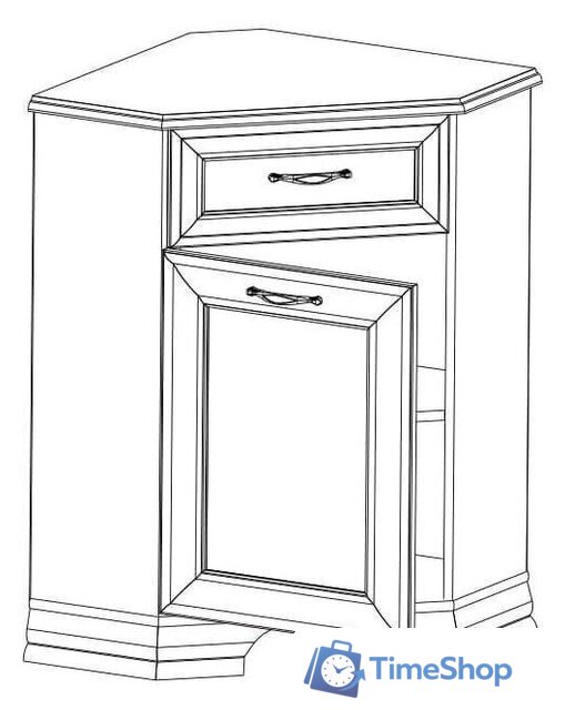 Тумба Anrex Tiffany 1D1SU Вудлайн Кремовый - Изображение №5 — Интернет-магазин Time-Shop