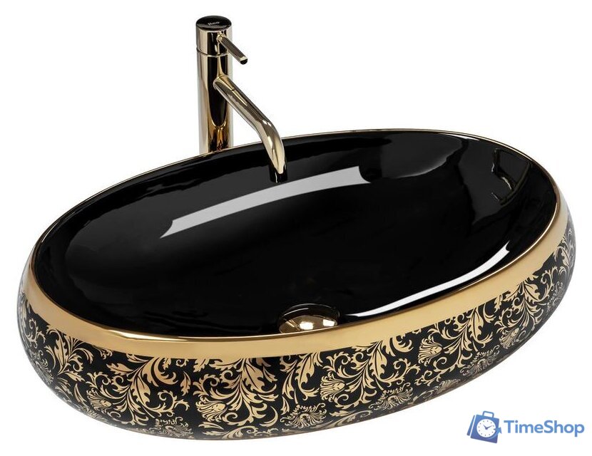 Умывальник Rea Meryl (черный/золотой) - Изображение №1 — Интернет-магазин Time-Shop