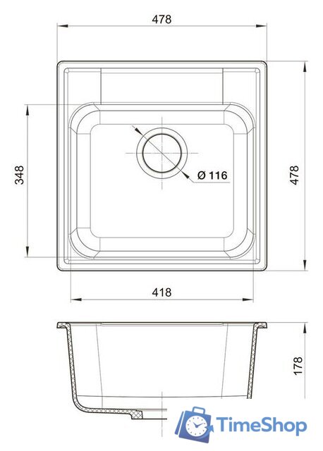 Кухонная мойка Reflexion Etude RF0353BE - Изображение №7 — Интернет-магазин Time-Shop