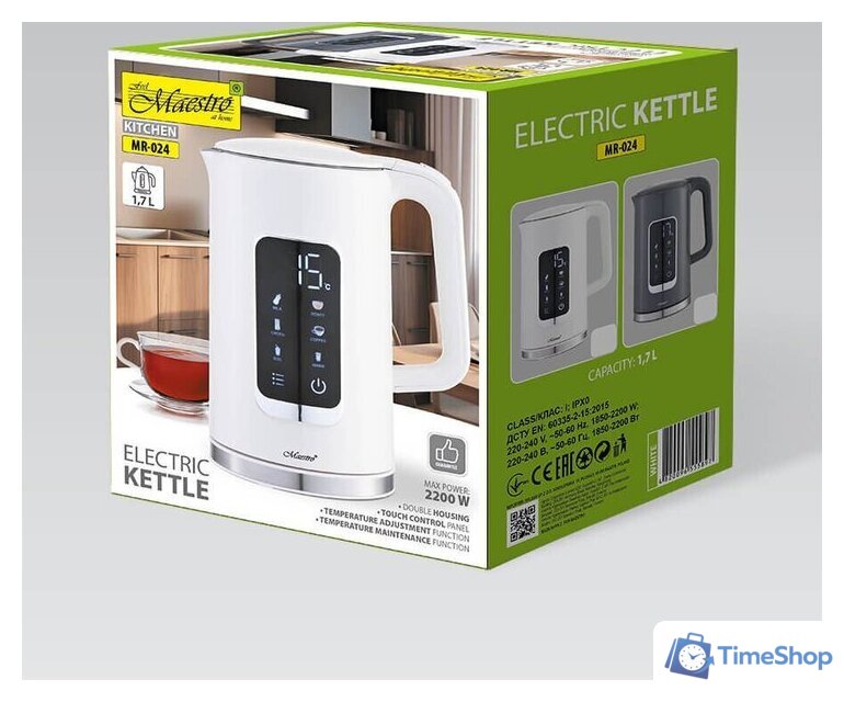 Электрический чайник Maestro MR-024-White - Изображение №3 — Интернет-магазин Time-Shop