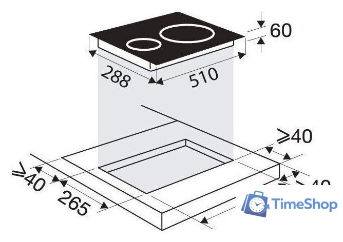 Варочная панель Brandt BPI1621UB - Изображение №4 — Интернет-магазин Time-Shop