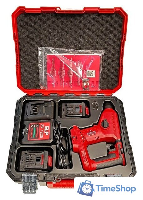 Перфоратор ELITECH ПА 2012СЛ (с 2-мя АКБ, кейс) - Изображение №8 — Интернет-магазин Time-Shop