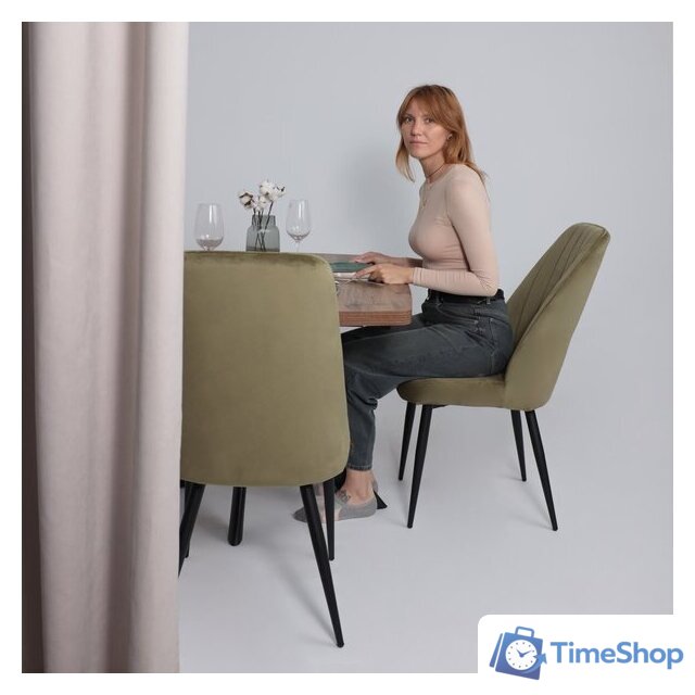 Стул Мамадома Leonard M (d12 Olive Lux/черный) - Изображение №2 — Интернет-магазин Time-Shop