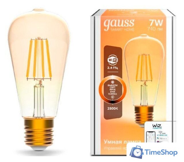 Светодиодная лампочка Gauss Smart Home 1290112 - Изображение №1 — Интернет-магазин Time-Shop