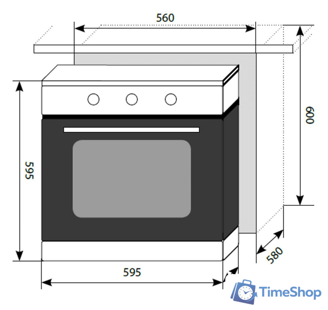 Электрический духовой шкаф LEX EDM 070 IX [CHAO000192] - Изображение №2 — Интернет-магазин Time-Shop