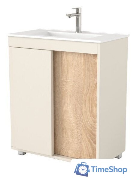  Дабер Тумба под умывальник 013 WeltWasser Deilbach 7517-70 Т13.7W.0.18 (бежевый/дуб бардолино) - Изображение №1 — Интернет-магазин Time-Shop