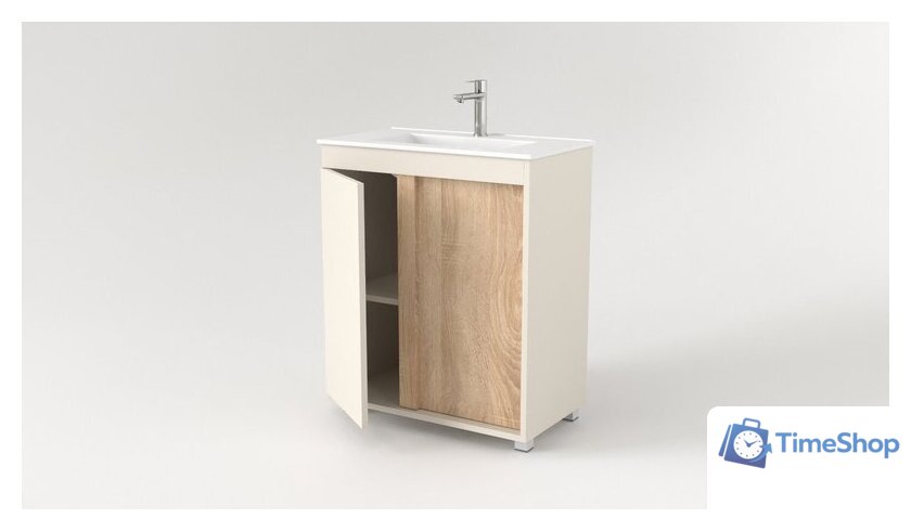  Дабер Тумба под умывальник 013 WeltWasser Deilbach 7517-70 Т13.7W.0.18 (бежевый/дуб бардолино) - Изображение №2 — Интернет-магазин Time-Shop