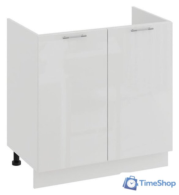 Шкаф напольный Трия Весна 1Н8М (белый/белый глянец) - Изображение №1 — Интернет-магазин Time-Shop