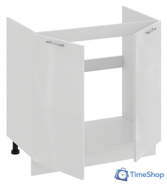 Шкаф напольный Трия Весна 1Н8М (белый/белый глянец) - Изображение №2 — Интернет-магазин Time-Shop