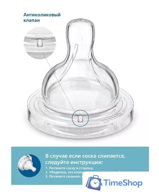 Набор бутылочек для кормления Philips Avent Anti-colic SCY103/02 (260 мл, 2 шт) - Изображение №3 — Интернет-магазин Time-Shop