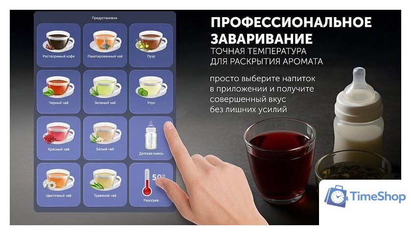 Электрический чайник Polaris PWK 1746 CAD Wi-Fi IQ Home (белый) - Изображение №22 — Интернет-магазин Time-Shop