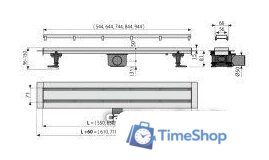 Трап/канал Alcaplast APZ13-DOUBLE9-550 - Изображение №2 — Интернет-магазин Time-Shop
