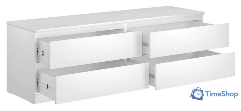 Тумба Mio Tesoro Мальта 4 ящика 160x54 2.05.02.030.1 (белый) - Изображение №3 — Интернет-магазин Time-Shop
