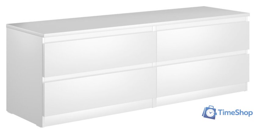 Тумба Mio Tesoro Мальта 4 ящика 160x54 2.05.02.030.1 (белый) - Изображение №1 — Интернет-магазин Time-Shop