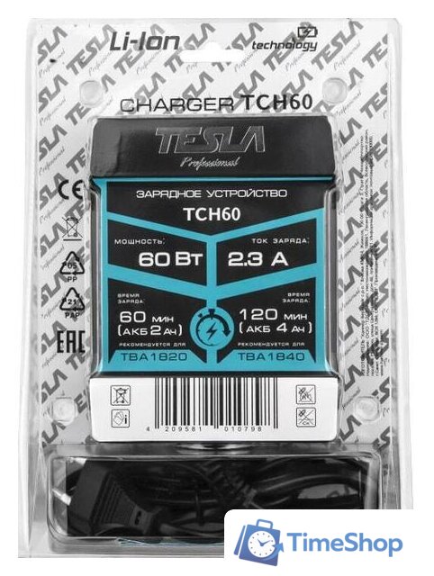 Зарядное устройство Tesla TCH60 (18В) - Изображение №5 — Интернет-магазин Time-Shop