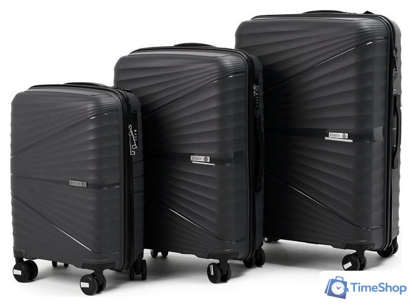 Чемодан-спиннер Pride PP-9702 (L, темно-серый) - Изображение №11 — Интернет-магазин Time-Shop