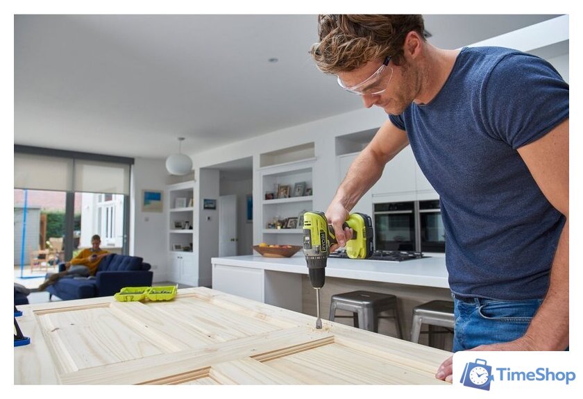 Дрель-шуруповерт Ryobi R18DD3-115S 5133005301 (с 1-им АКБ 1.5 Ач, сумка) - Изображение №4 — Интернет-магазин Time-Shop